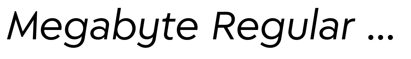 Megabyte Regular Italic